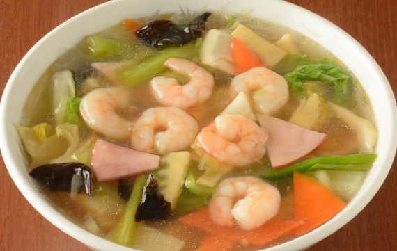 キッチンジャンジャン　エビあんかけラーメン